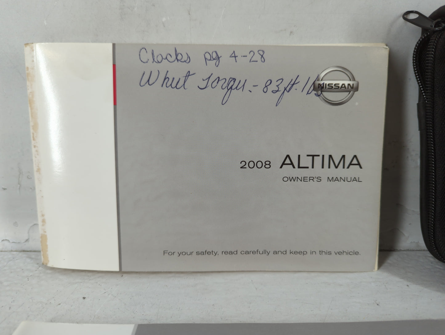 2008 Nissan Altima Owners Manual Book Guide OEM Used Auto Parts - Oemusedautoparts1.com