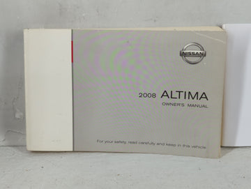 2008 Nissan Altima Owners Manual Book Guide P/N:OM8E-0L32U3 OEM Used Auto Parts