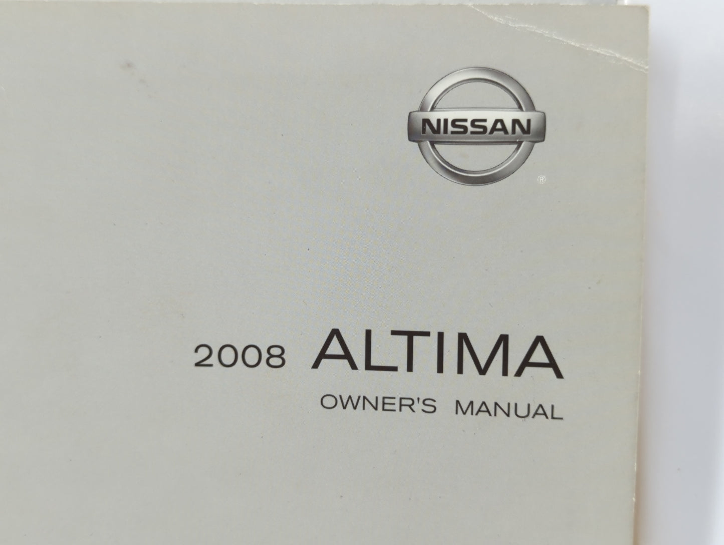 2008 Nissan Altima Owners Manual Book Guide P/N:OM8E-0L32U3 OEM Used Auto Parts - Oemusedautoparts1.com