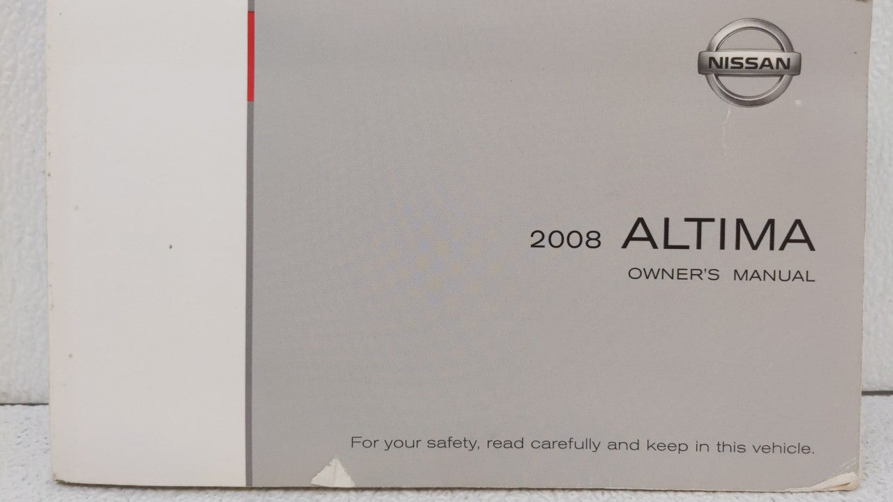 2008 Nissan Altima Owners Manual Book Guide OEM Used Auto Parts - Oemusedautoparts1.com