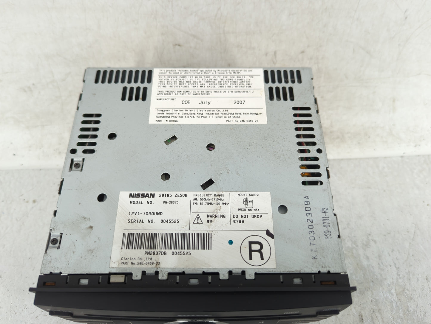 2008 Nissan Maxima Radio AM FM Cd Player Receiver Replacement P/N:28185 ZE50B Fits OEM Used Auto Parts - Oemusedautoparts1.c