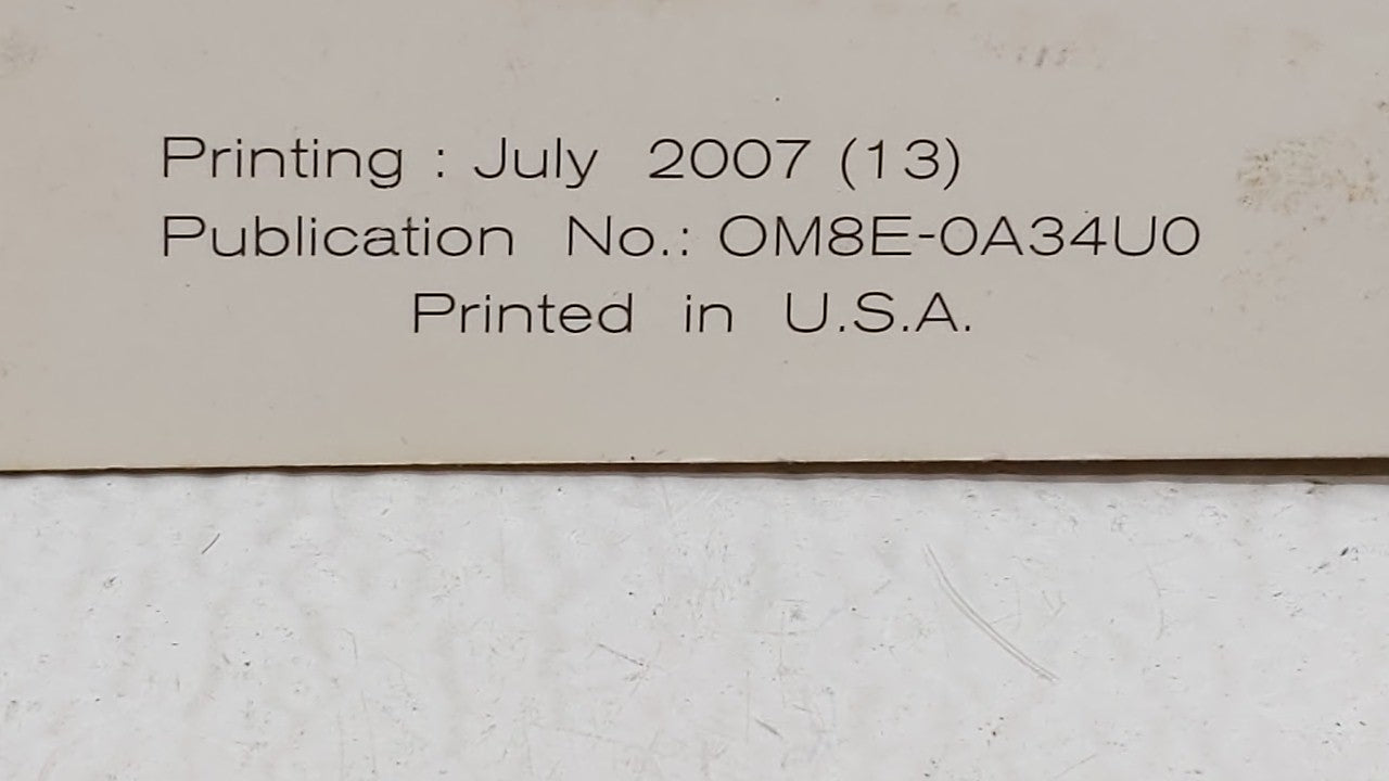 2008 Nissan Maxima Owners Manual Book Guide OEM Used Auto Parts - Oemusedautoparts1.com