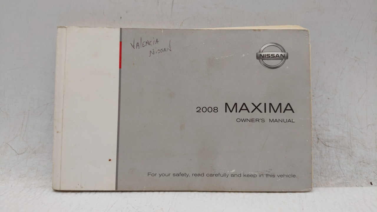 2008 Nissan Maxima Owners Manual Book Guide OEM Used Auto Parts - Oemusedautoparts1.com