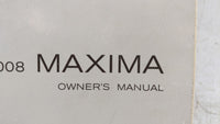 2008 Nissan Maxima Owners Manual Book Guide OEM Used Auto Parts - Oemusedautoparts1.com