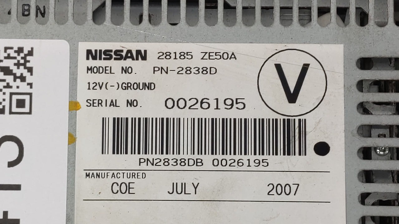 2008 Nissan Maxima Radio AM FM Cd Player Receiver Replacement P/N:28185 ZK30A 28185 ZE50A Fits OEM Used Auto Parts - Oemused