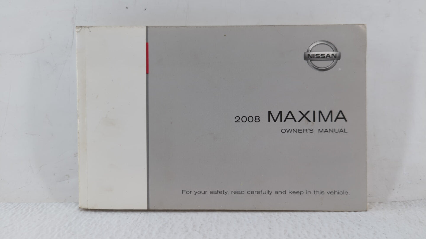 2008 Nissan Maxima Owners Manual Book Guide OEM Used Auto Parts - Oemusedautoparts1.com
