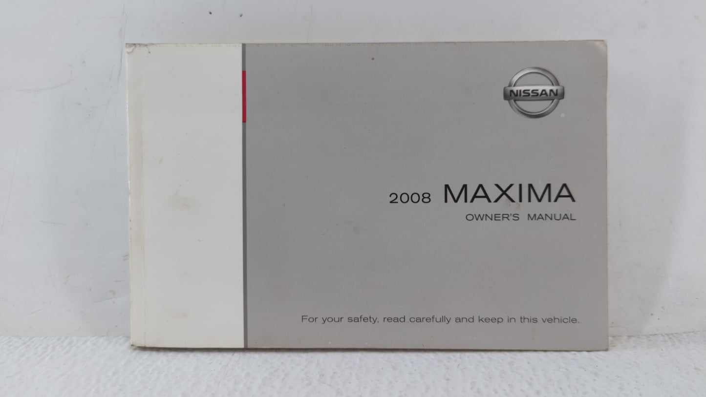 2008 Nissan Maxima Owners Manual Book Guide OEM Used Auto Parts - Oemusedautoparts1.com