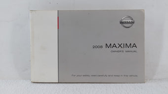 compare product 2008 Nissan Maxima Owners Manual Book Guide OEM Used Auto Parts