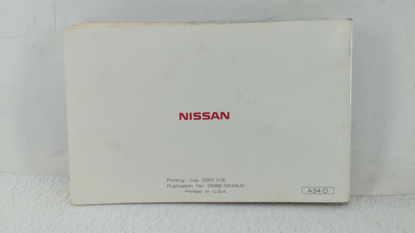 2008 Nissan Maxima Owners Manual Book Guide OEM Used Auto Parts - Oemusedautoparts1.com