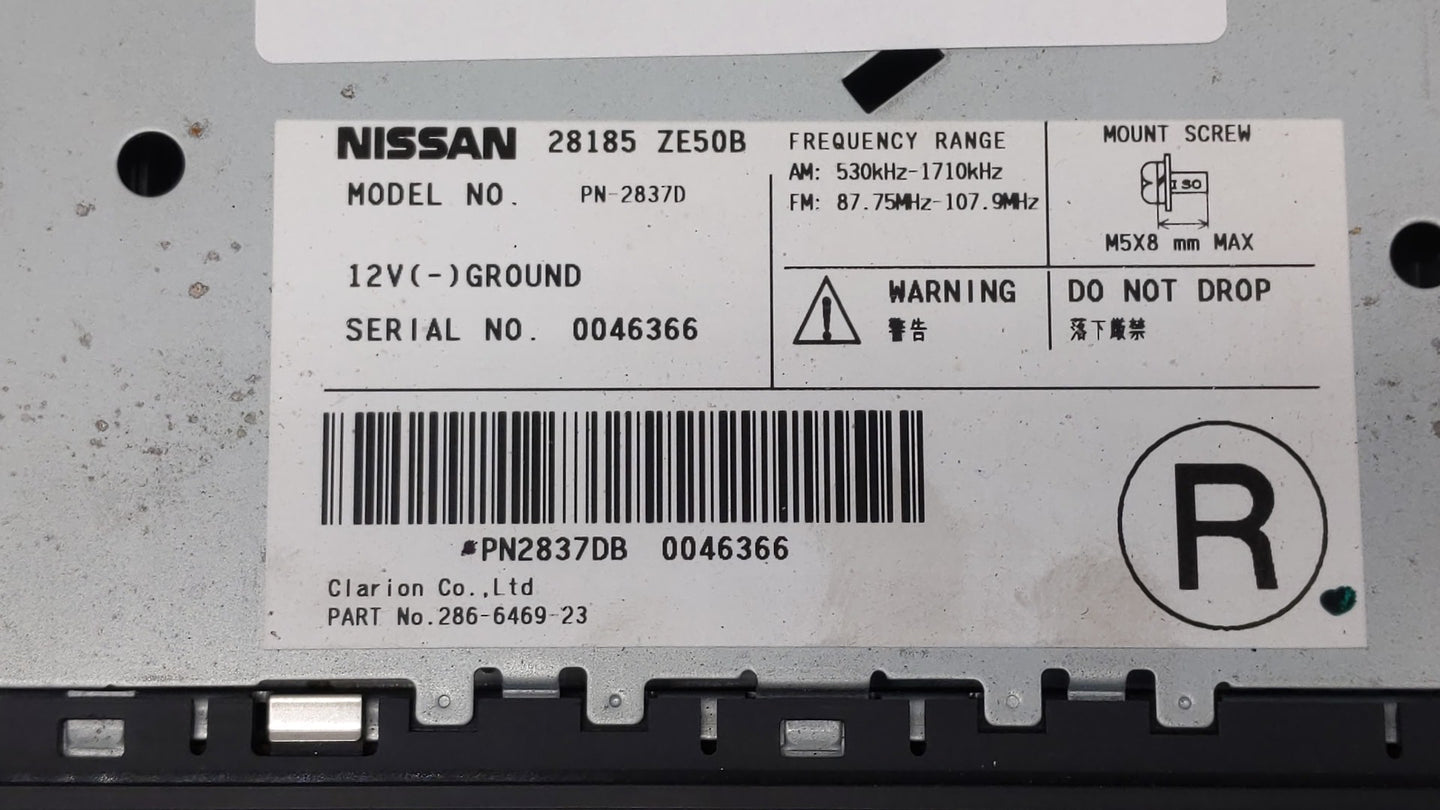 2008 Nissan Maxima Radio AM FM Cd Player Receiver Replacement P/N:28090 ZK30A 28185 ZE50B Fits OEM Used Auto Parts - Oemused