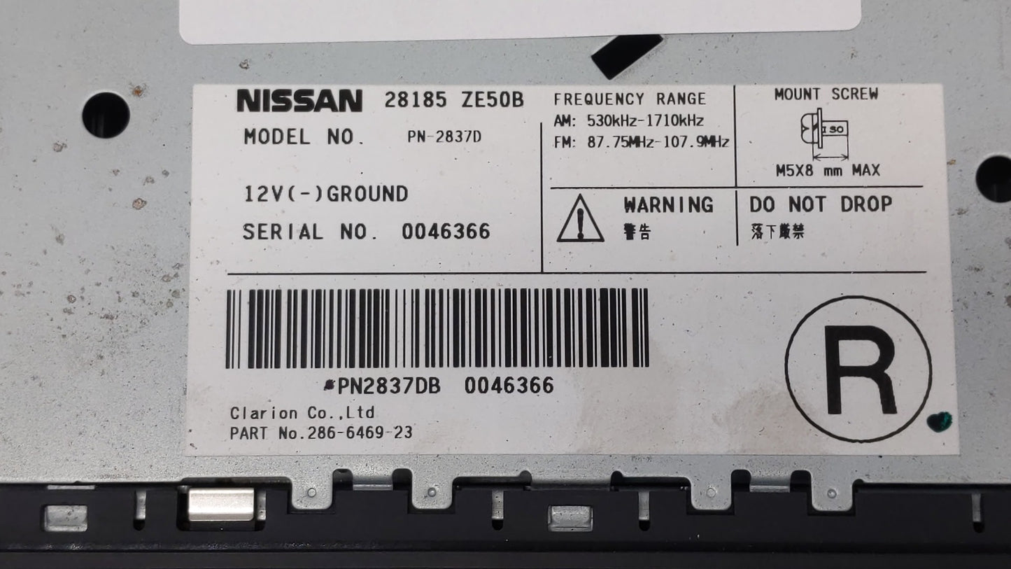 2008 Nissan Maxima Radio AM FM Cd Player Receiver Replacement P/N:28090 ZK30A 28185 ZE50B Fits OEM Used Auto Parts - Oemused