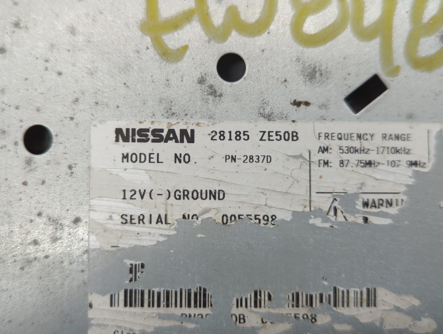 2008 Nissan Maxima Radio AM FM Cd Player Receiver Replacement P/N:28090 ZK30A 28185 ZE50B Fits OEM Used Auto Parts - Oemused
