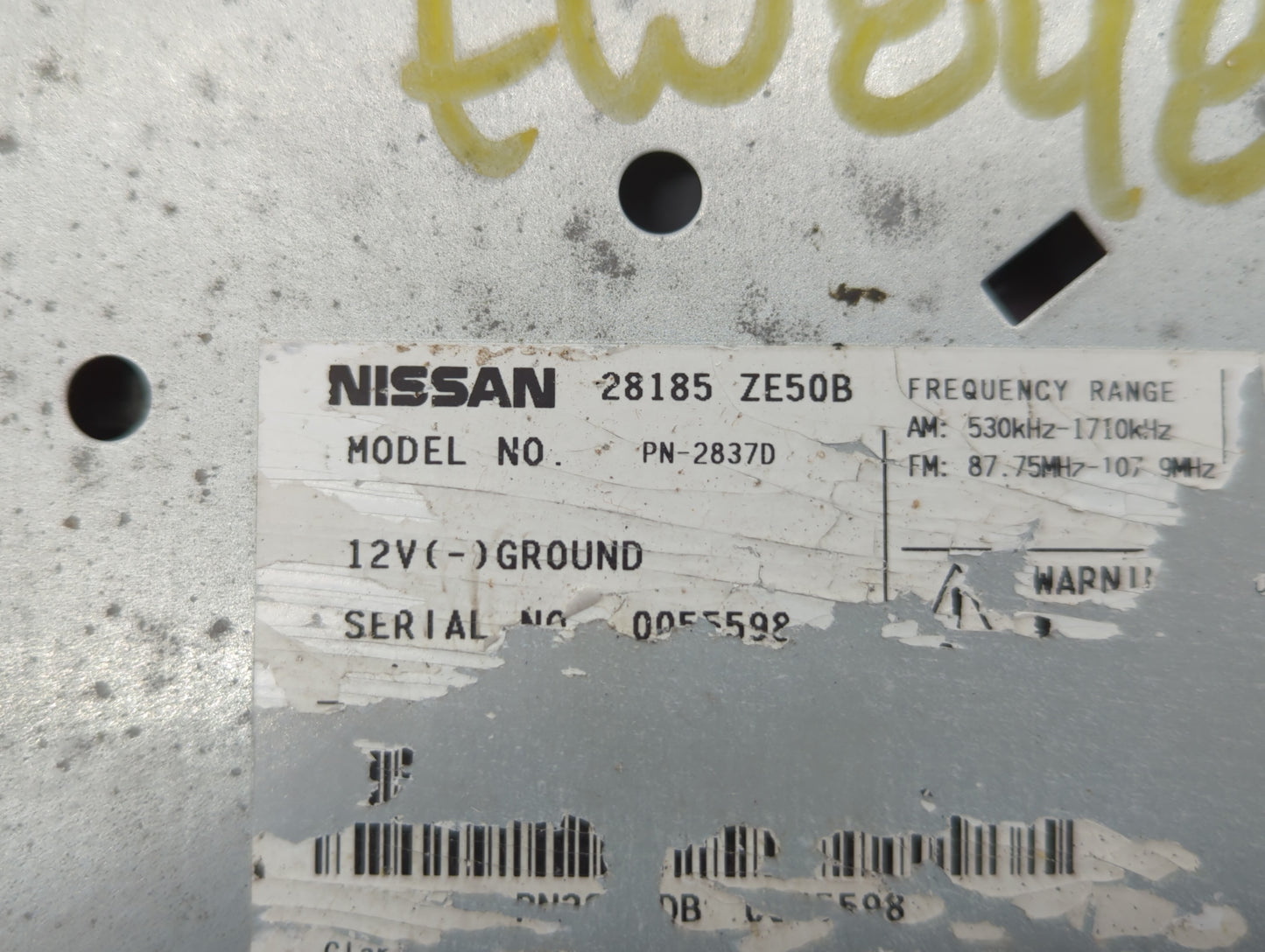 2008 Nissan Maxima Radio AM FM Cd Player Receiver Replacement P/N:28090 ZK30A 28185 ZE50B Fits OEM Used Auto Parts - Oemused