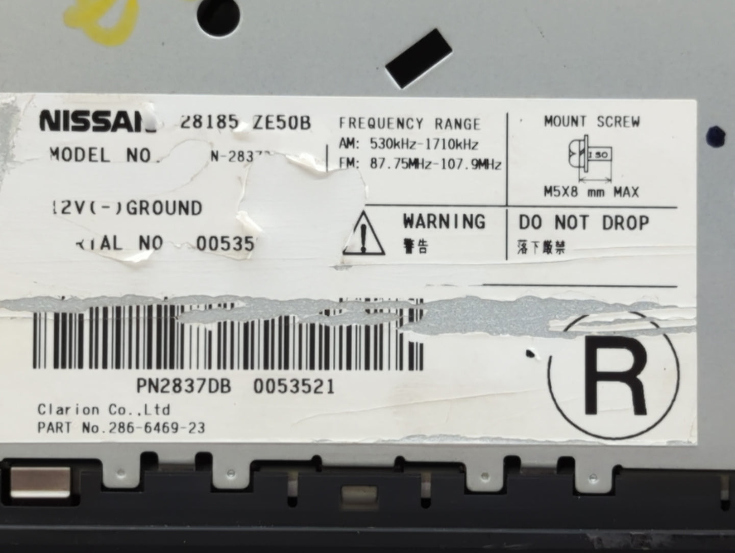 2008-2008 Nissan Maxima Am Fm Cd Player Radio Receiver - Oemusedautoparts1.com
