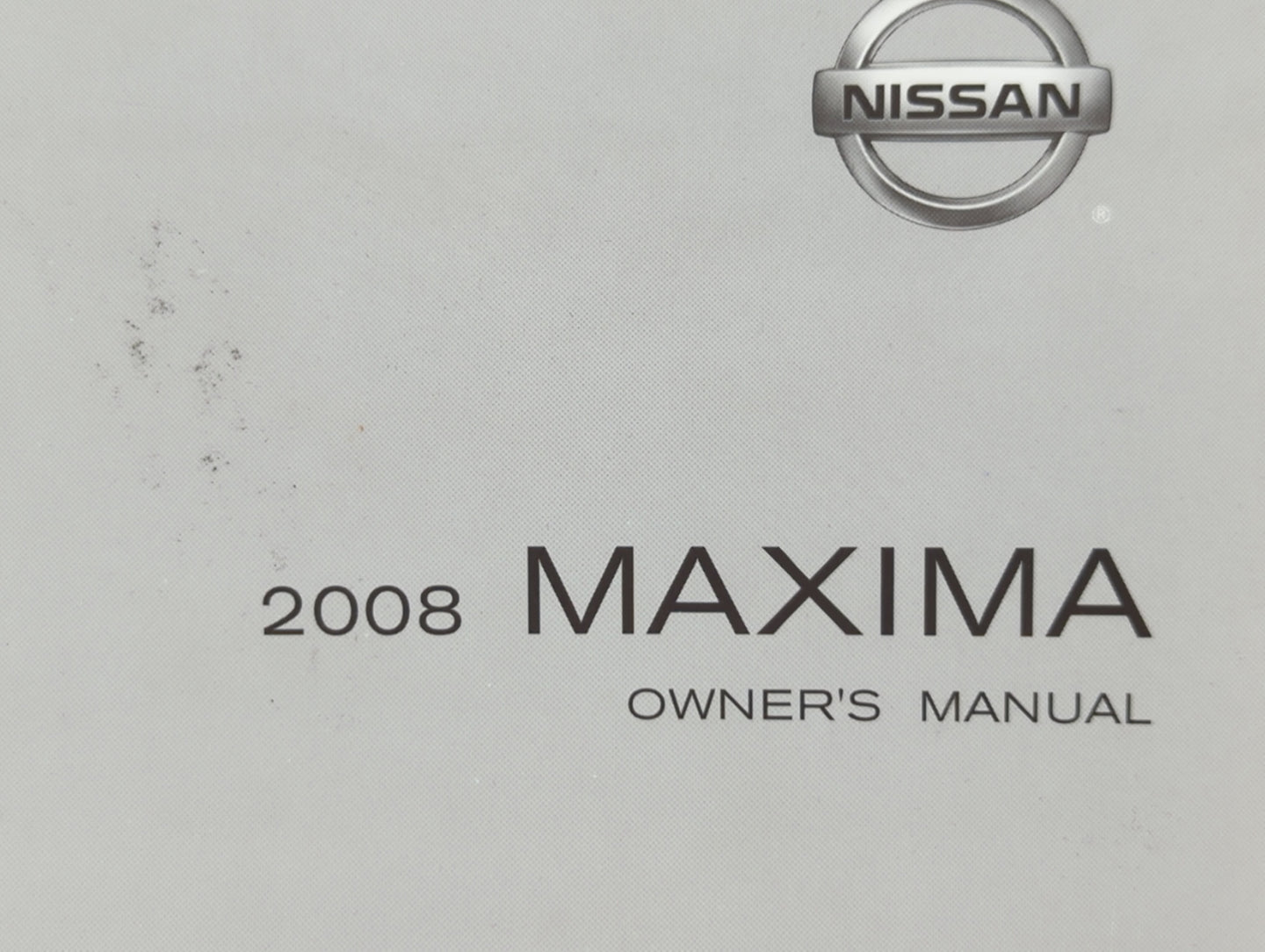 2008 Nissan Maxima Owners Manual Book Guide OEM Used Auto Parts - Oemusedautoparts1.com