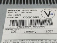2008 Nissan Maxima Radio AM FM Cd Player Receiver Replacement P/N:28185 ZK30A 28185 ZE50A Fits OEM Used Auto Parts - Oemused