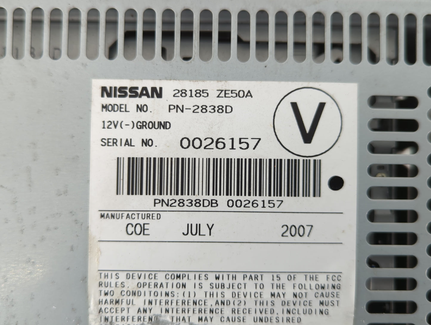 2008-2008 Nissan Maxima Am Fm Cd Player Radio Receiver - Oemusedautoparts1.com