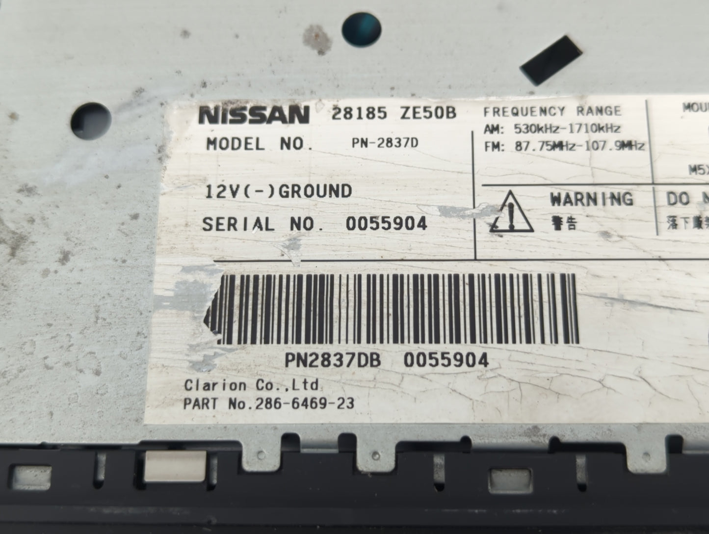 2008-2008 Nissan Maxima Am Fm Cd Player Radio Receiver - Oemusedautoparts1.com