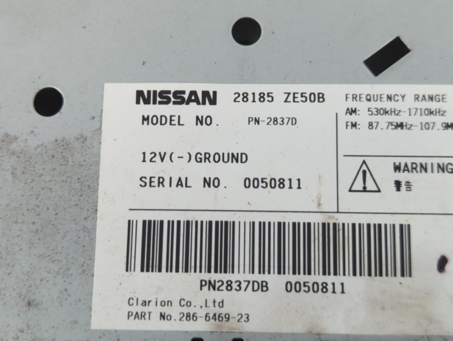 2008-2008 Nissan Maxima Am Fm Cd Player Radio Receiver - Oemusedautoparts1.com