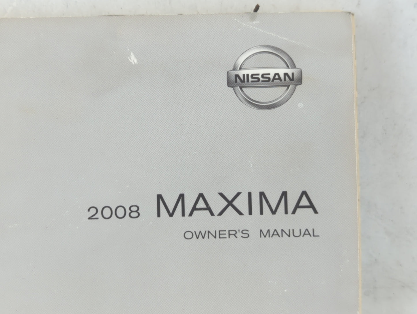 2008 Nissan Maxima Owners Manual Book Guide P/N:OM8E-0A34U0 OEM Used Auto Parts - Oemusedautoparts1.com