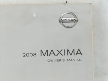 2008 Nissan Maxima Owners Manual Book Guide P/N:OM8E-0A34U0 OEM Used Auto Parts