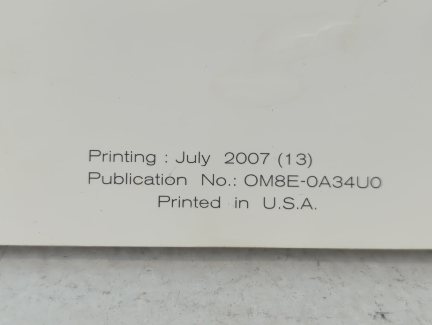2008 Nissan Maxima Owners Manual Book Guide P/N:OM8E-0A34U0 OEM Used Auto Parts - Oemusedautoparts1.com