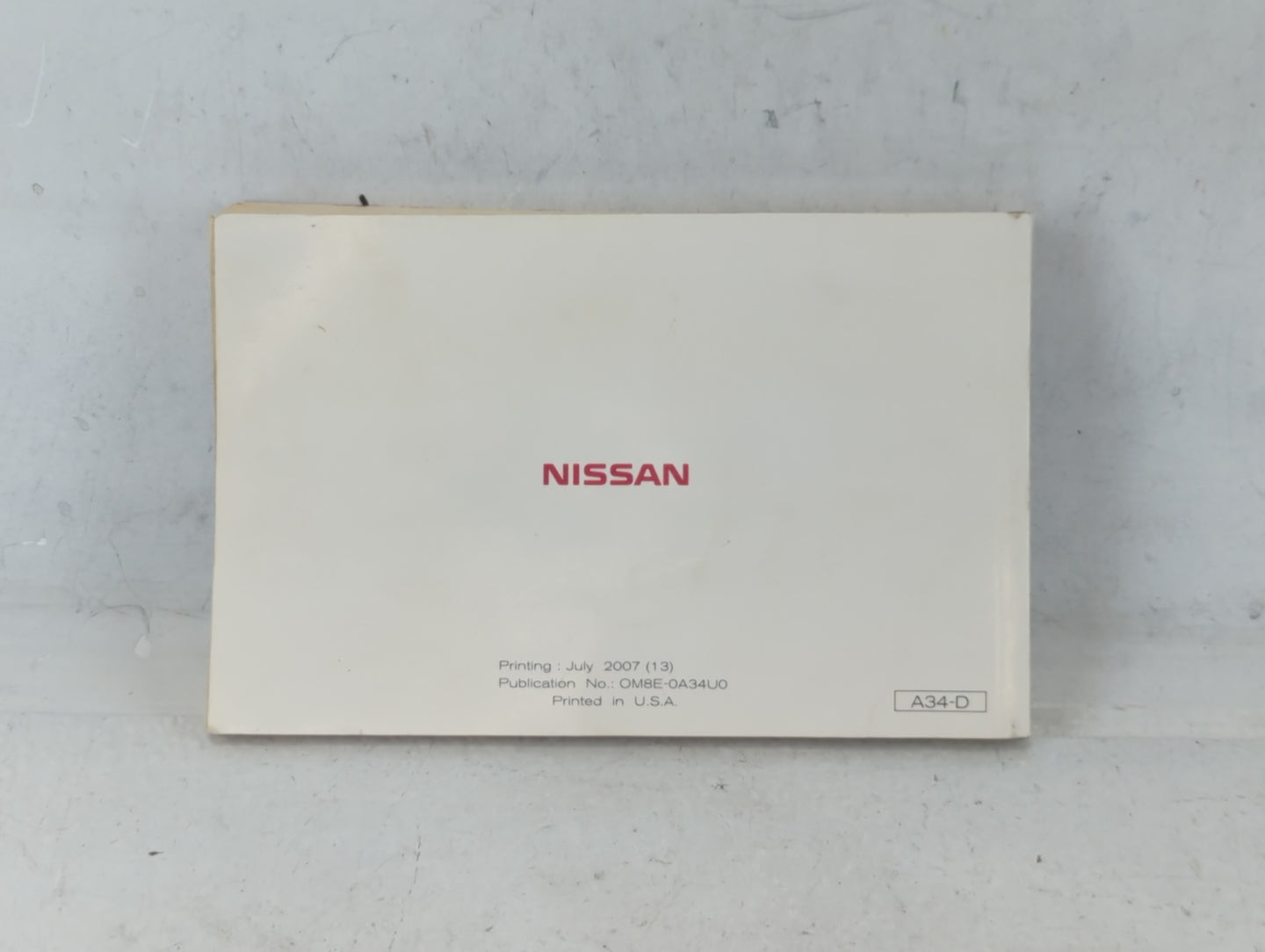 2008 Nissan Maxima Owners Manual Book Guide P/N:OM8E-0A34U0 OEM Used Auto Parts - Oemusedautoparts1.com