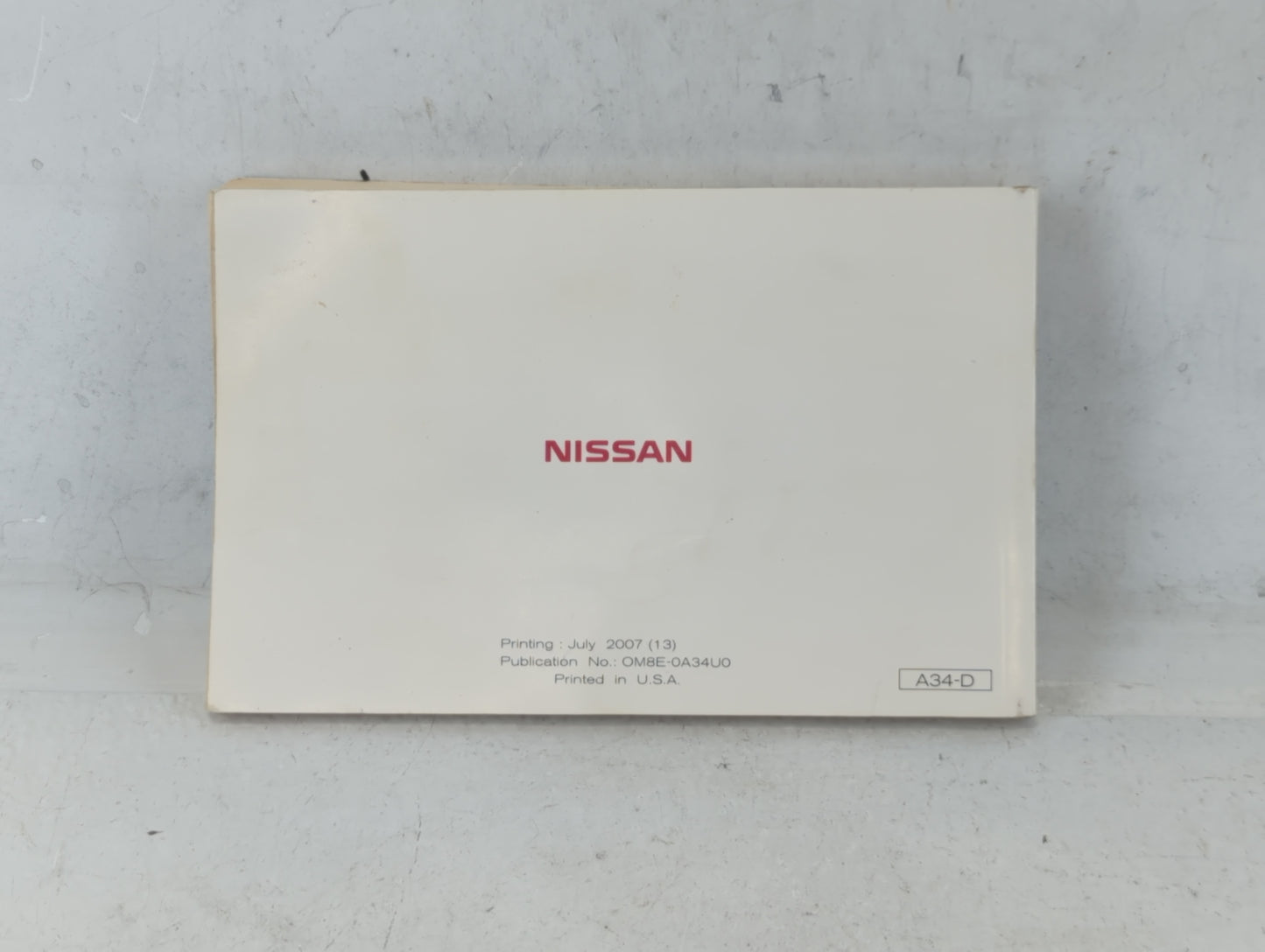 2008 Nissan Maxima Owners Manual Book Guide P/N:OM8E-0A34U0 OEM Used Auto Parts - Oemusedautoparts1.com
