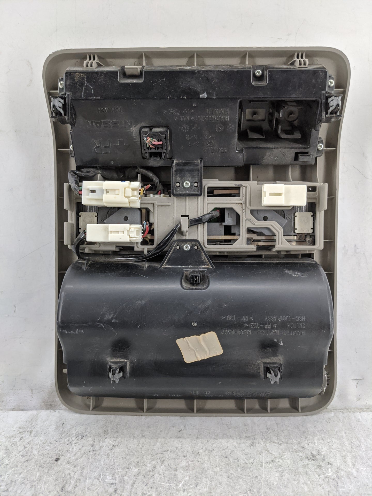 2008 Nissan Pathfinder Overhead Roof Console Tan - Oemusedautoparts1.com