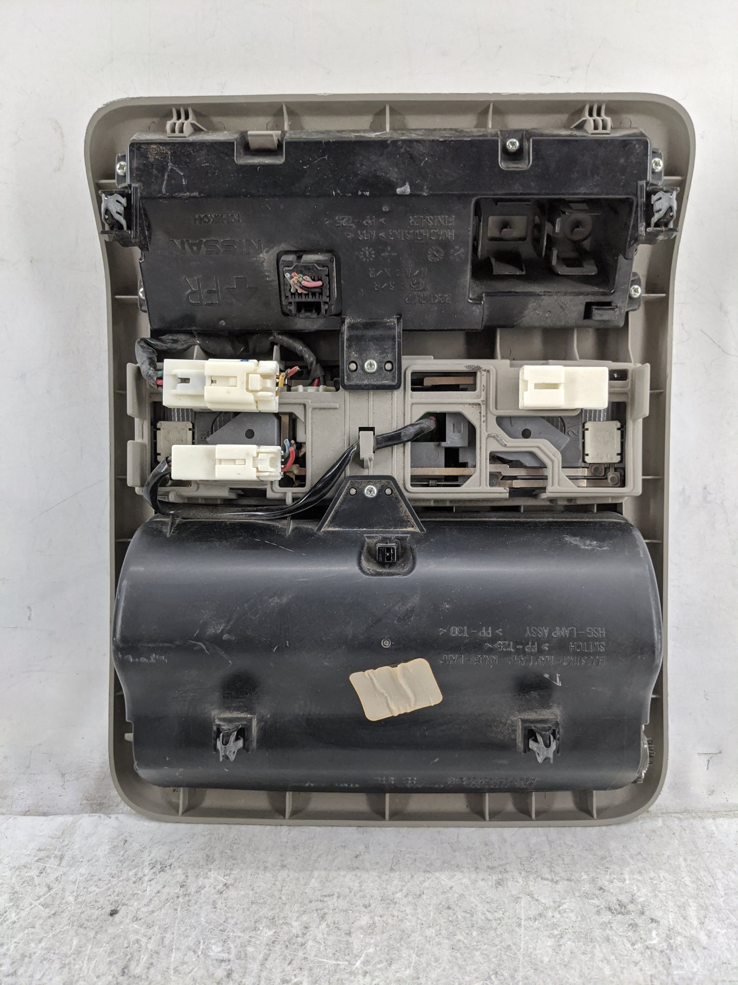 2008 Nissan Pathfinder Overhead Roof Console Tan - Oemusedautoparts1.com