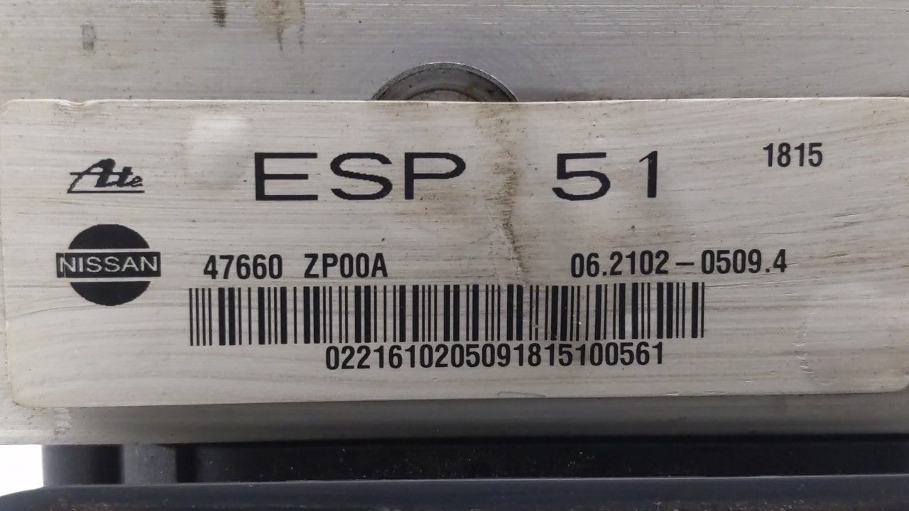 2005-2008 Nissan Pathfinder ABS Pump Control Module Replacement P/N:47660 ZP00A Fits Fits 2005 2006 2007 2008 OEM Used Auto 