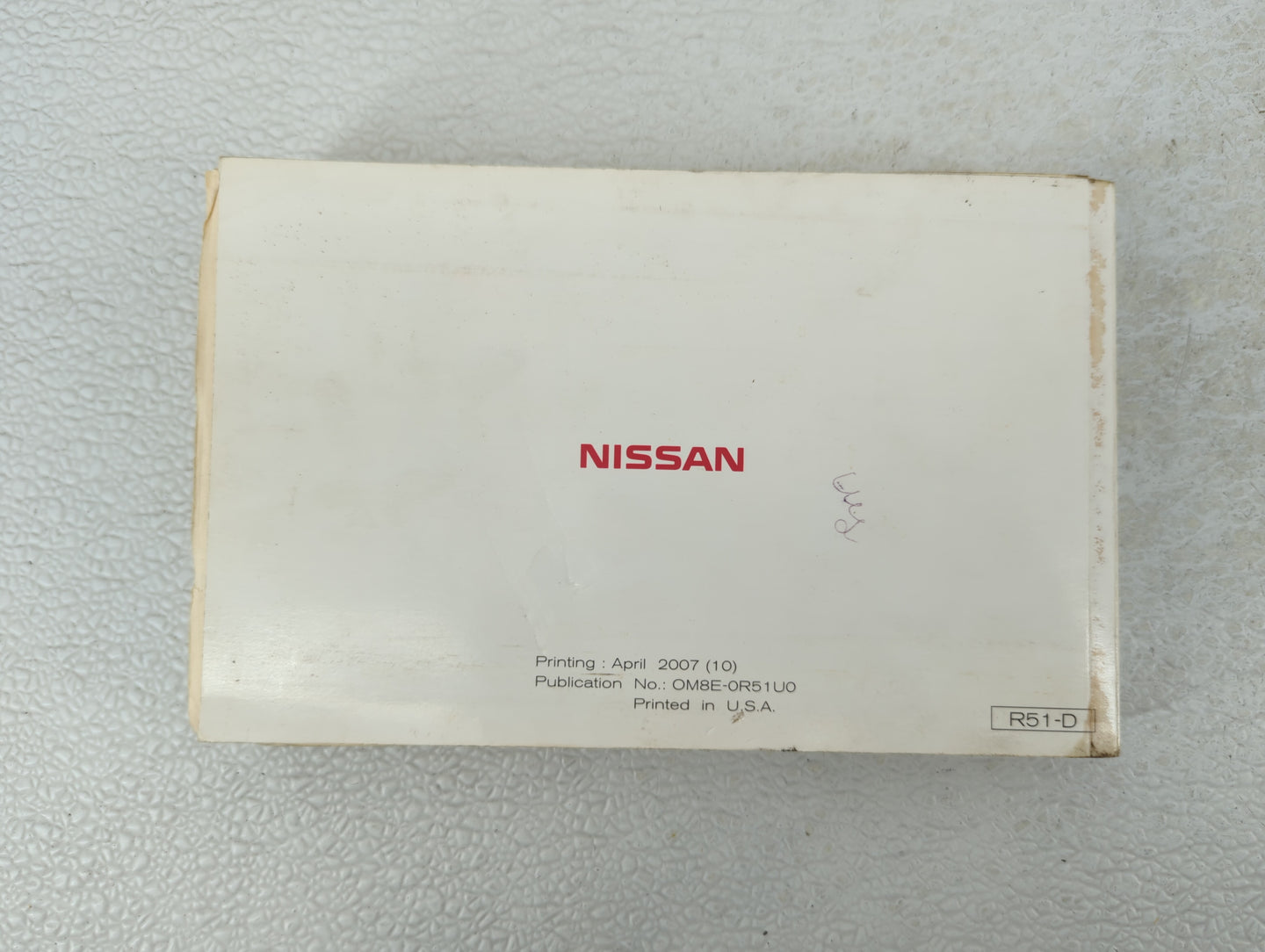 2008 Nissan Pathfinder Owners Manual Book Guide OEM Used Auto Parts - Oemusedautoparts1.com