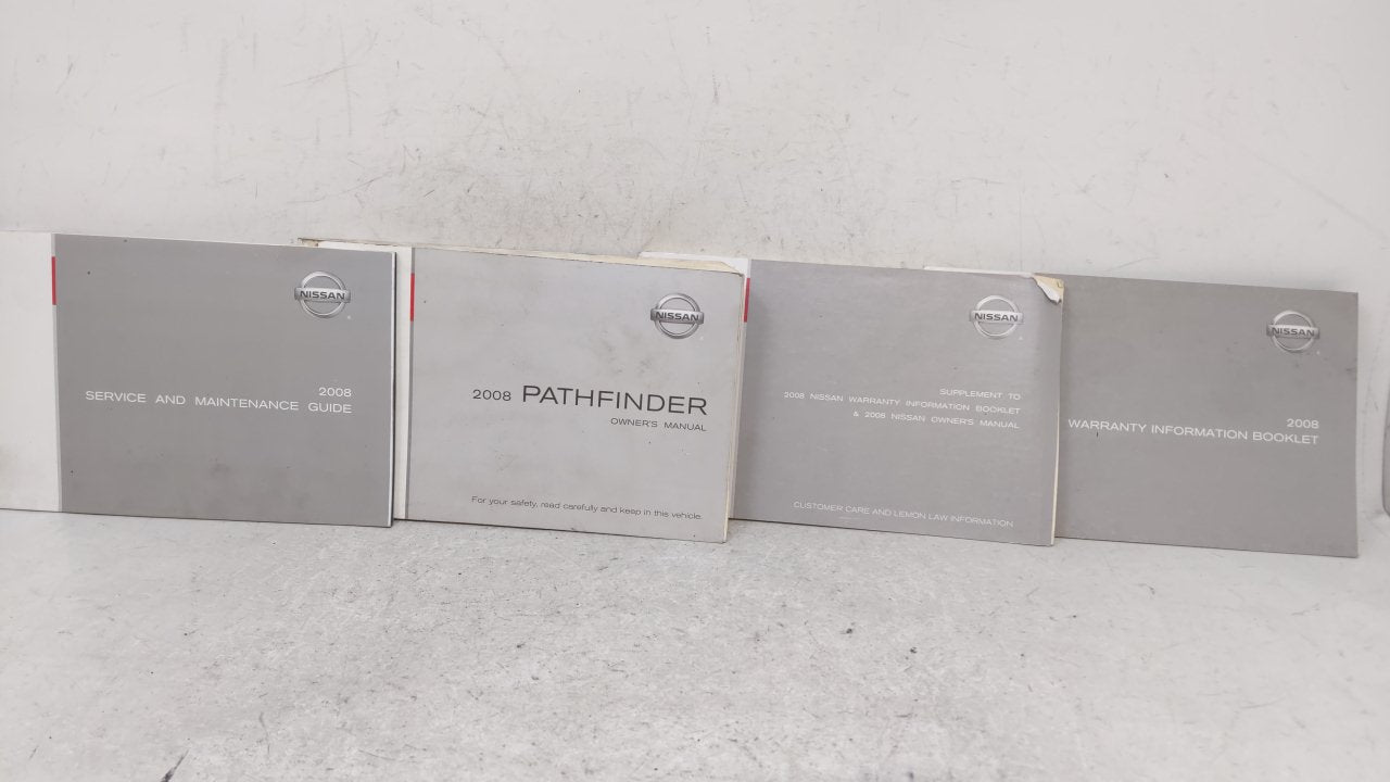 2008 Nissan Pathfinder Owners Manual Book Guide OEM Used Auto Parts - Oemusedautoparts1.com