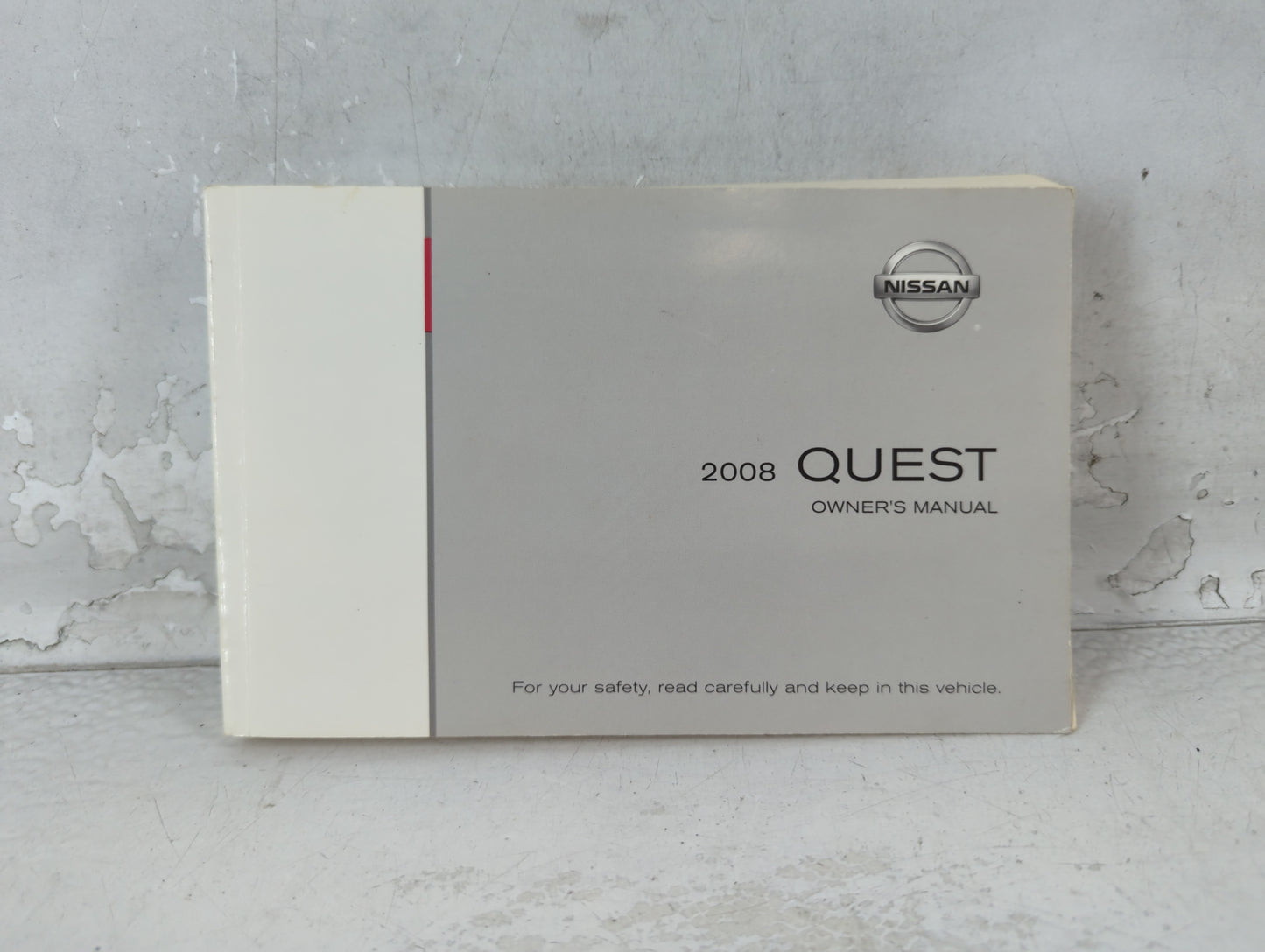2008 Nissan Quest Owners Manual Book Guide P/N:OM8E-0V42U0 OEM Used Auto Parts - Oemusedautoparts1.com