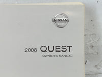 2008 Nissan Quest Owners Manual Book Guide P/N:OM8E-0V42U0 OEM Used Auto Parts - Oemusedautoparts1.com