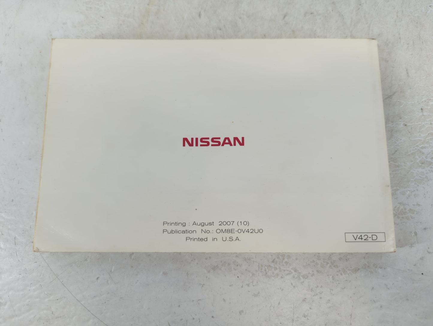 2008 Nissan Quest Owners Manual Book Guide P/N:OM8E-0V42U0 OEM Used Auto Parts - Oemusedautoparts1.com