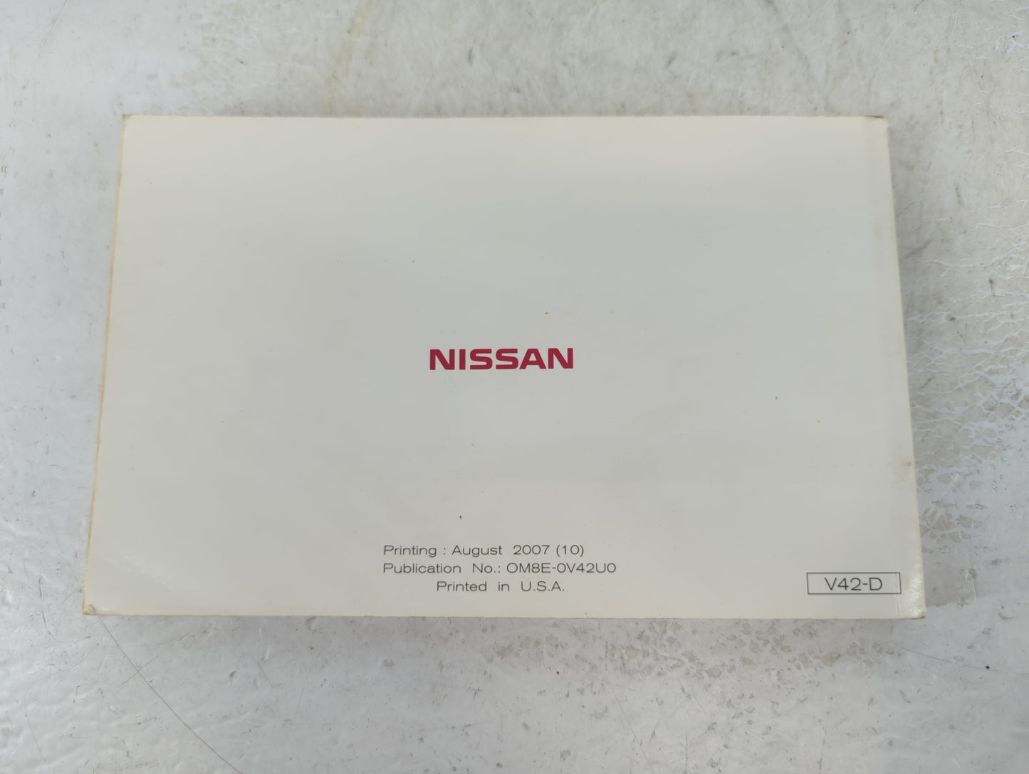 2008 Nissan Quest Owners Manual Book Guide P/N:OM8E-0V42U0 OEM Used Auto Parts - Oemusedautoparts1.com