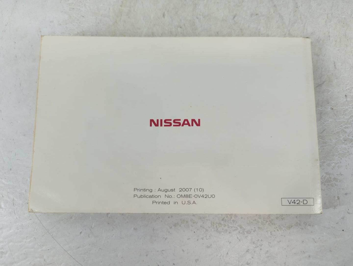 2008 Nissan Quest Owners Manual Book Guide P/N:OM8E-0V42U0 OEM Used Auto Parts - Oemusedautoparts1.com