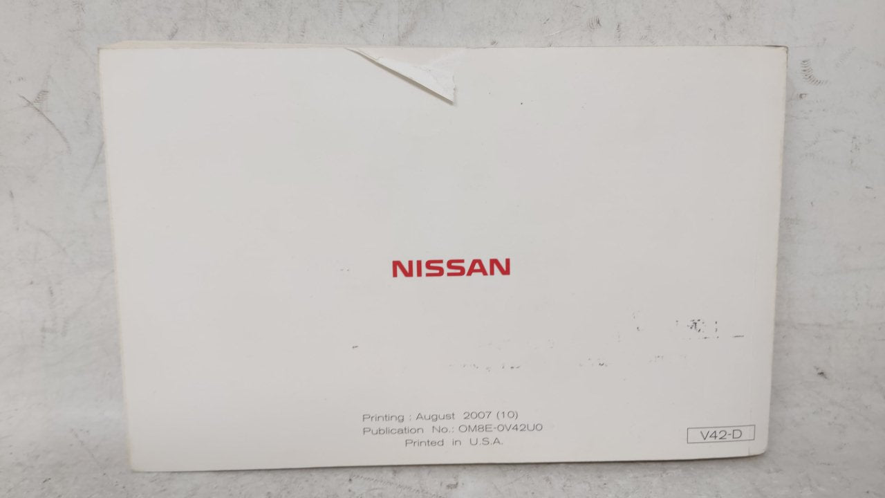 2008 Nissan Quest Owners Manual Book Guide OEM Used Auto Parts - Oemusedautoparts1.com
