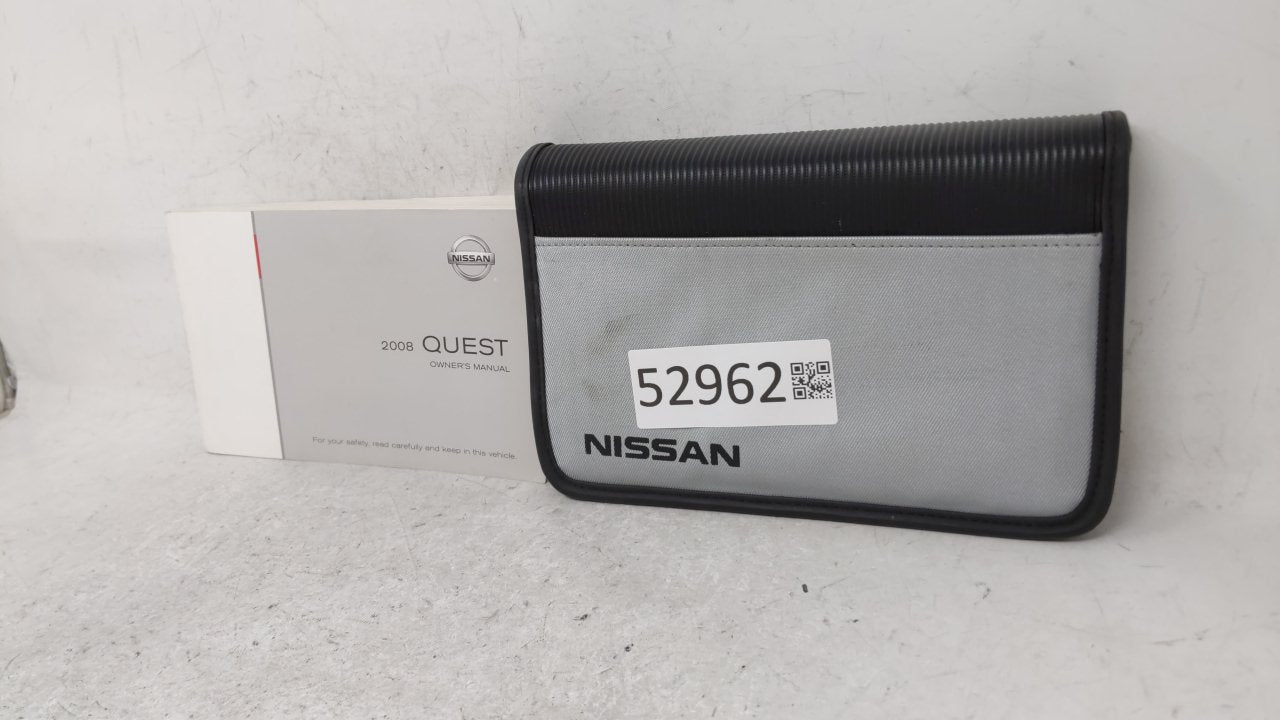2008 Nissan Quest Owners Manual Book Guide OEM Used Auto Parts - Oemusedautoparts1.com