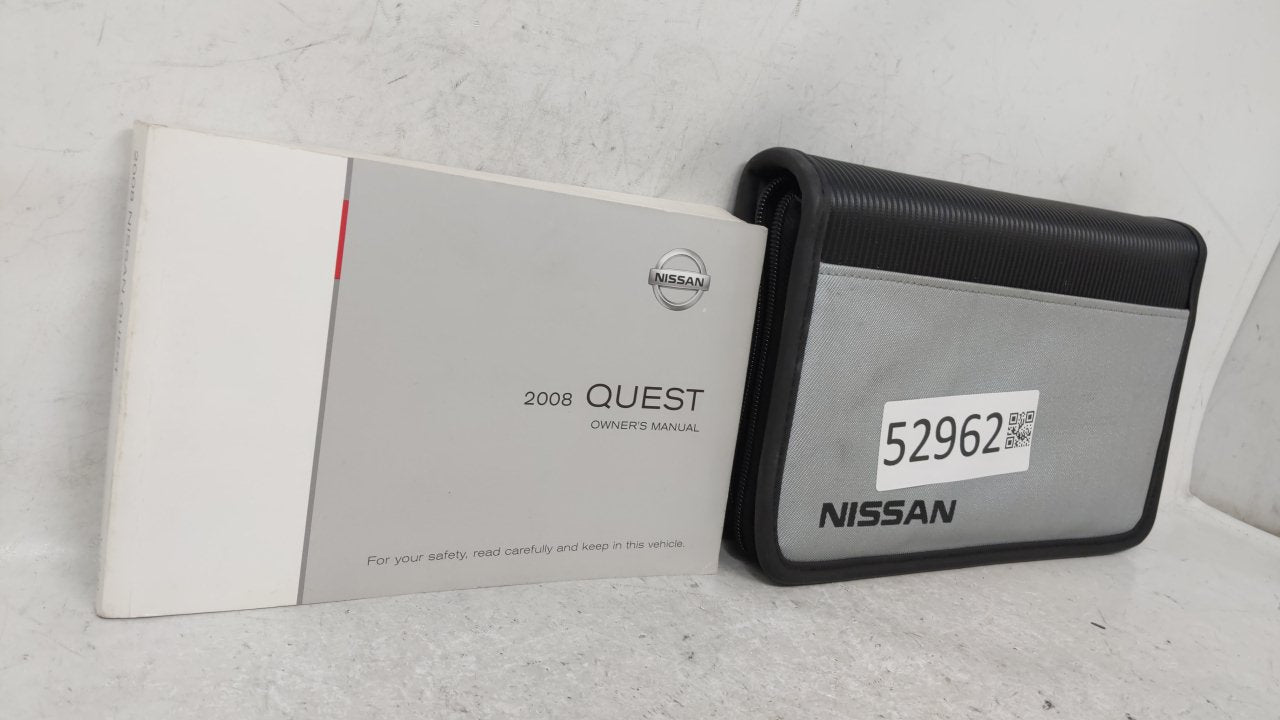 2008 Nissan Quest Owners Manual Book Guide OEM Used Auto Parts - Oemusedautoparts1.com