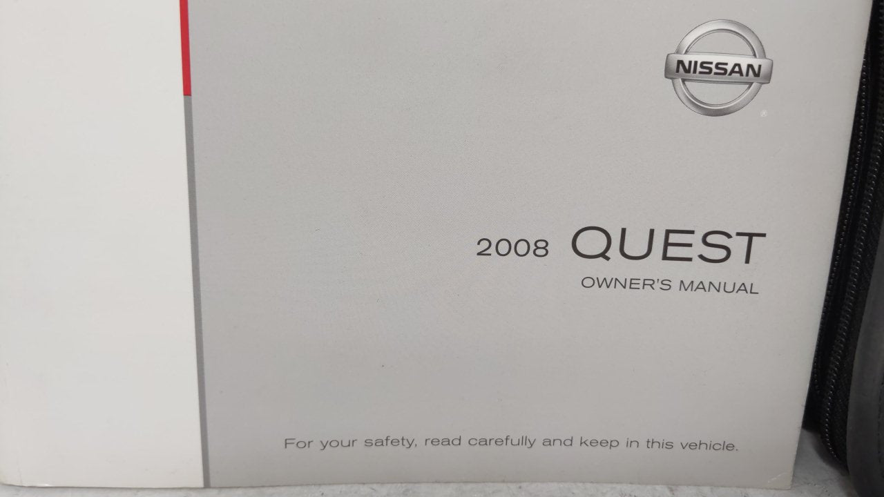 2008 Nissan Quest Owners Manual Book Guide OEM Used Auto Parts - Oemusedautoparts1.com