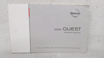 compare product 2008 Nissan Quest Owners Manual Book Guide OEM Used Auto Parts