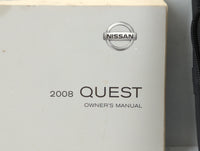 2008 Nissan Quest Owners Manual Book Guide P/N:OM8E-0V42U0 OEM Used Auto Parts - Oemusedautoparts1.com