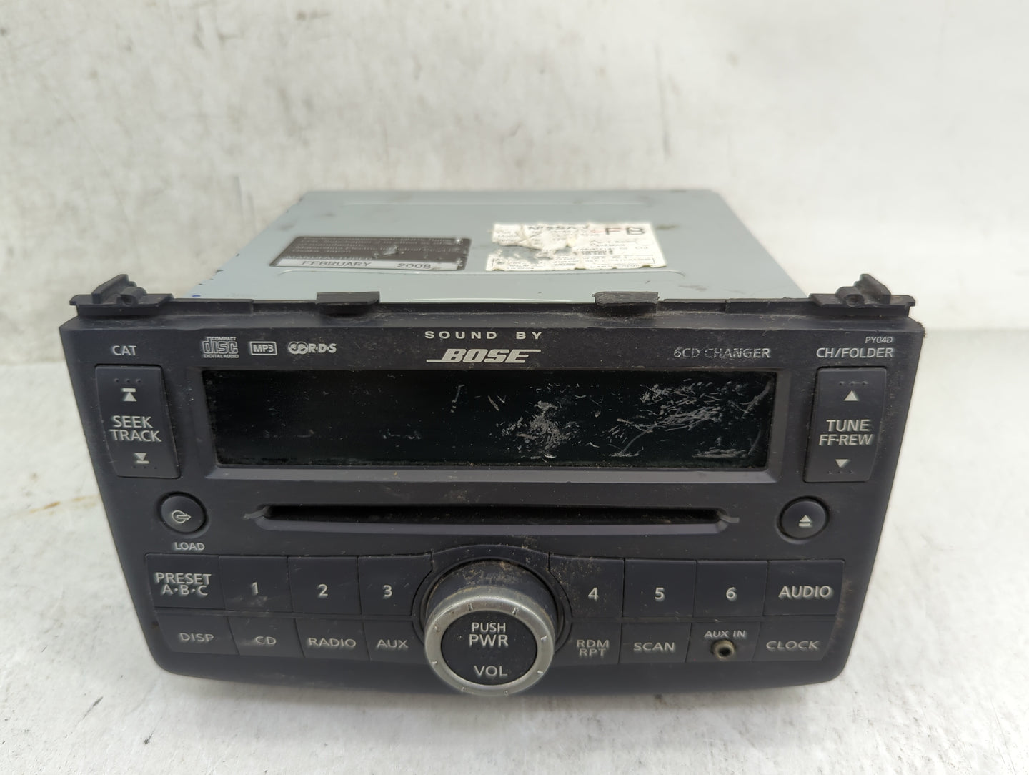 2008-2009 Nissan Rogue Radio AM FM Cd Player Receiver Replacement P/N:28185JM200 CQ-EN5761AD, PY04D Fits Fits 2008 2009 OEM 