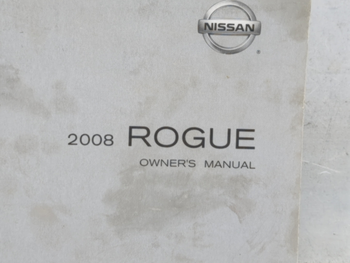 2008 Nissan Rogue Owners Manual Book Guide P/N:OM8E-0S35U0 OEM Used Auto Parts - Oemusedautoparts1.com