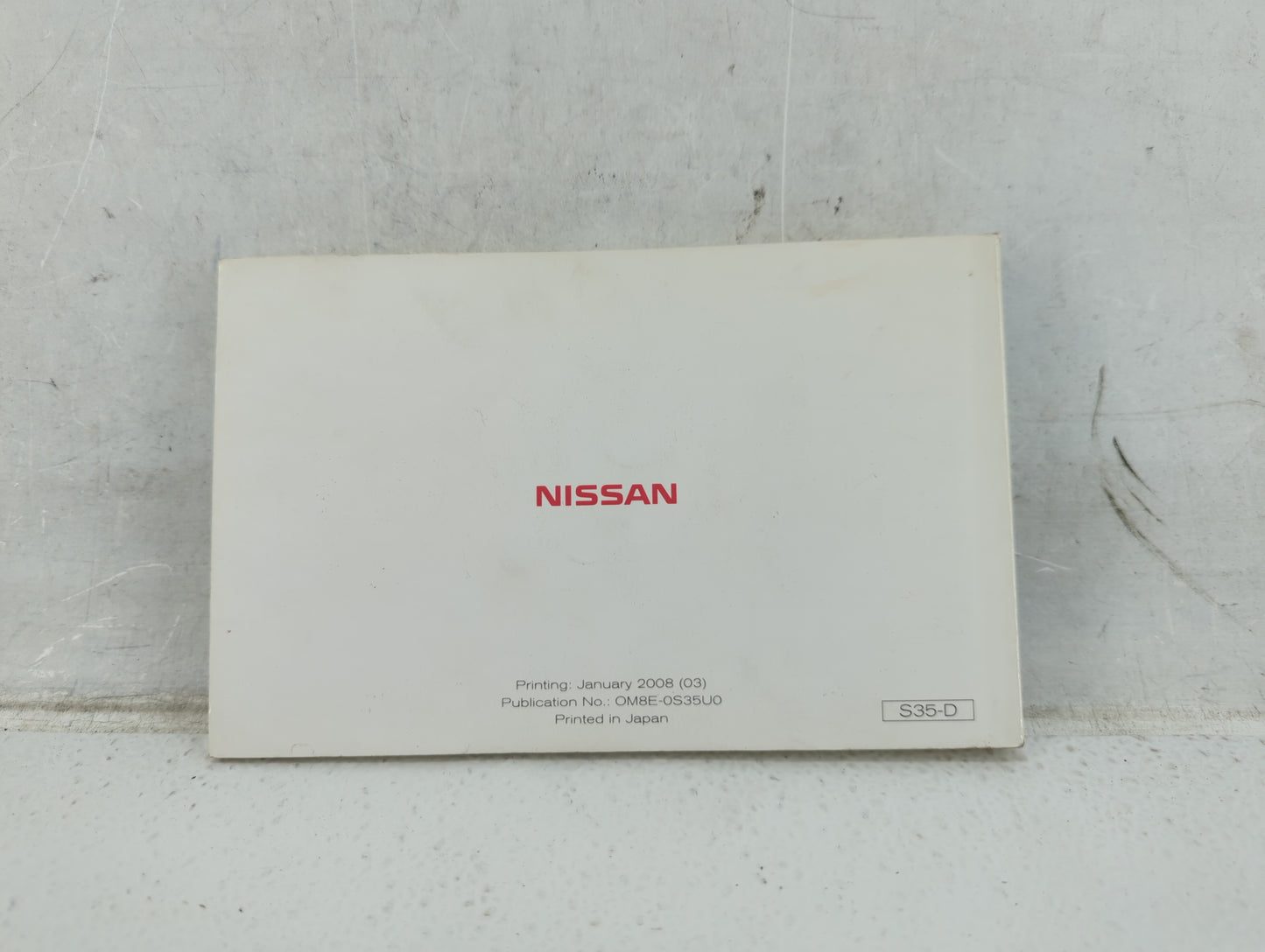 2008 Nissan Rogue Owners Manual Book Guide P/N:OM8E-0S35U0 OEM Used Auto Parts - Oemusedautoparts1.com