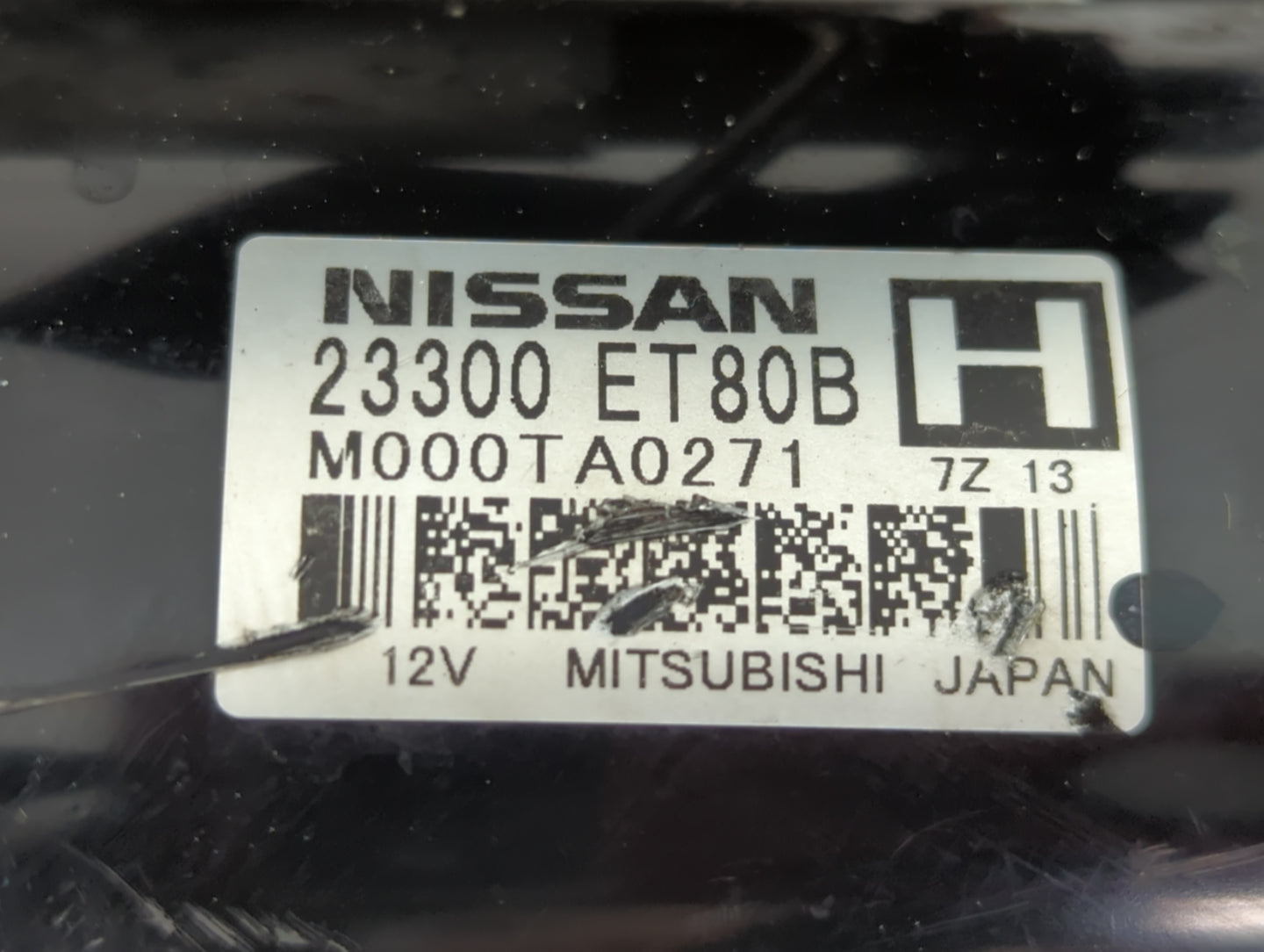 2008-2015 Nissan Rogue Car Starter Motor Solenoid OEM P/N:M000TA0271 23300 ET80B Fits Fits 2008 2009 2010 2011 2012 2013 201