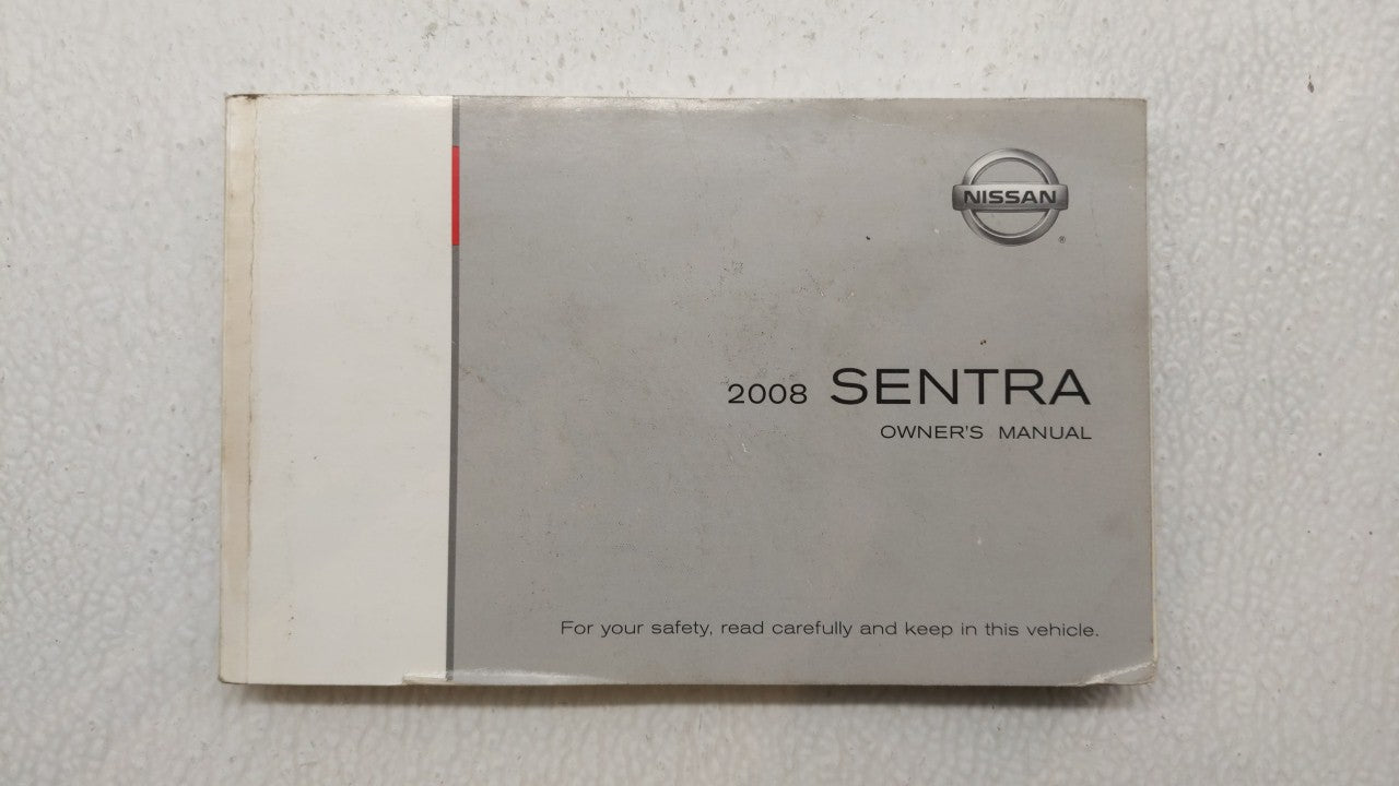 2008 Nissan Sentra Owners Manual Book Guide OEM Used Auto Parts - Oemusedautoparts1.com