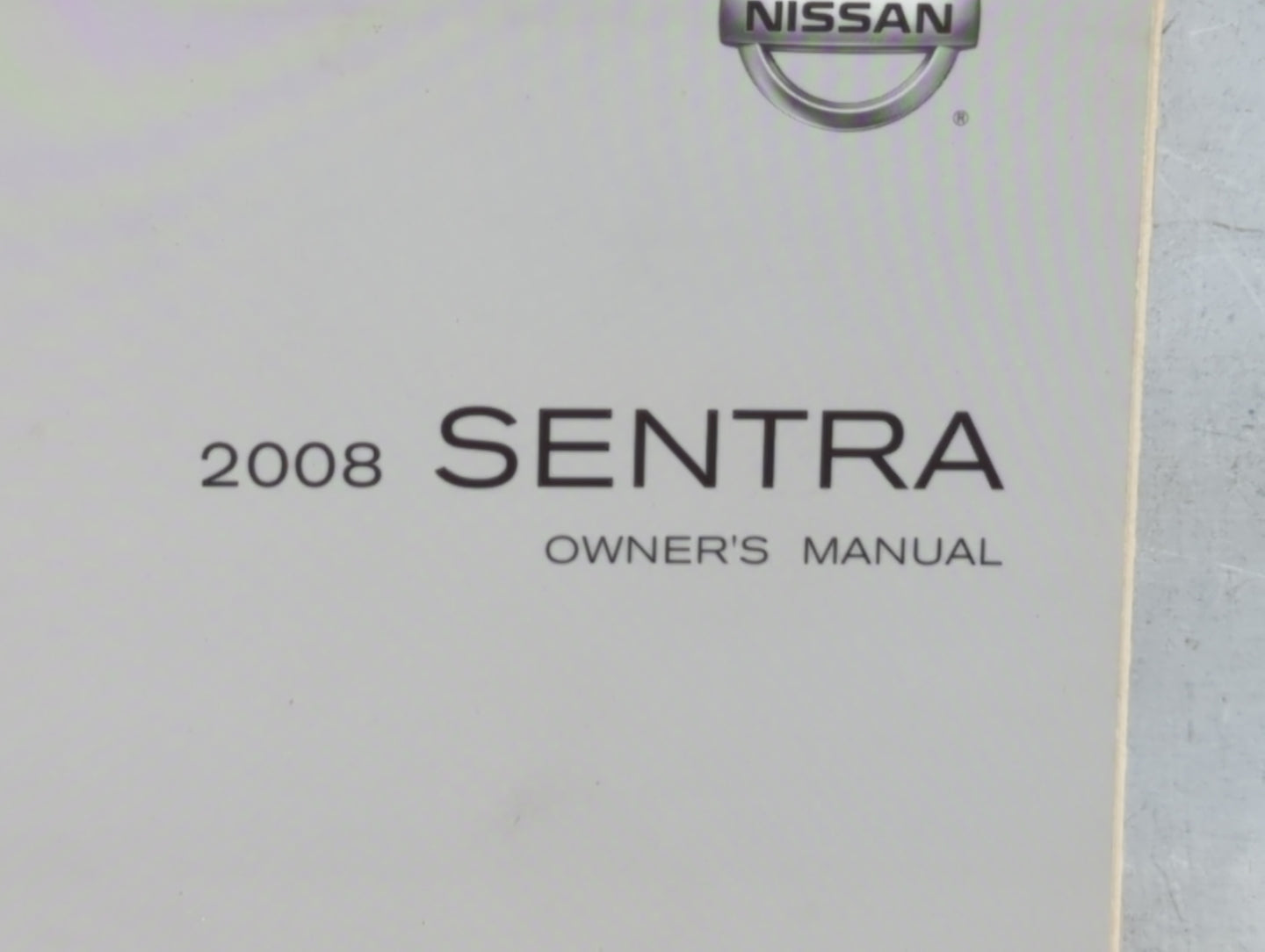 2008 Nissan Sentra Owners Manual Book Guide P/N:OM8E-0B16U0 OEM Used Auto Parts - Oemusedautoparts1.com